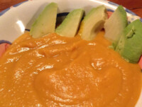 vegan soup with avocado