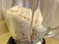 blending pancake mix