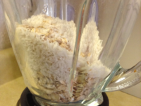 blending pancake mix